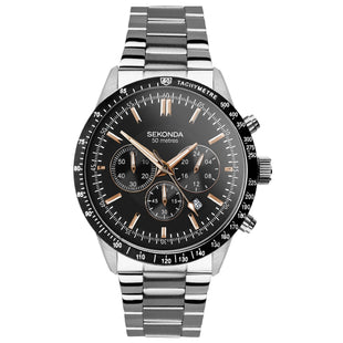 Analogue Watch - Sekonda 30023 Velocity Men's Black Watch