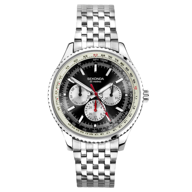 Analogue Watch - Sekonda 30037 Maverick Men's Black Watch