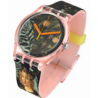 Analogue Watch - Swatch Allegoria Della Primavera By Botticelli Men's Swatch Green Watch SUOZ357