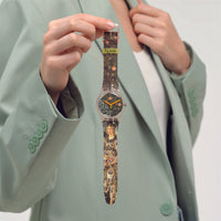 Analogue Watch - Swatch Allegoria Della Primavera By Botticelli Men's Swatch Green Watch SUOZ357