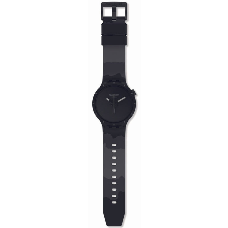 Analogue Watch - Swatch Big Bold Bioceramic Basalt Unisex Black Watch SB03B110
