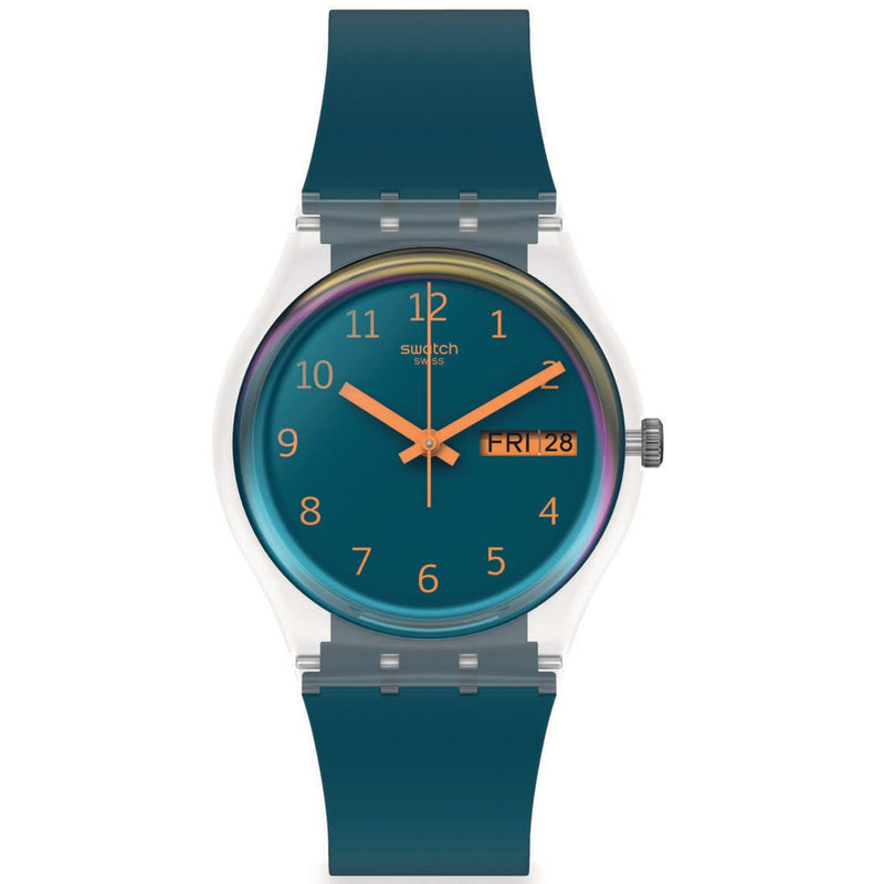 Analogue Watch - Swatch Blue Away Core Collection Unisex Blue Watch GE721