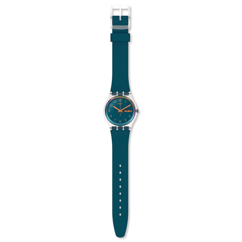 Analogue Watch - Swatch Blue Away Core Collection Unisex Blue Watch GE721