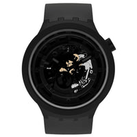 Analogue Watch - Swatch C-Black Core Collection Big Bold Men's Black Watch SB03B100