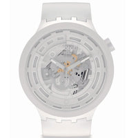 Analogue Watch - Swatch C-White Unisex White Watch SB03W100