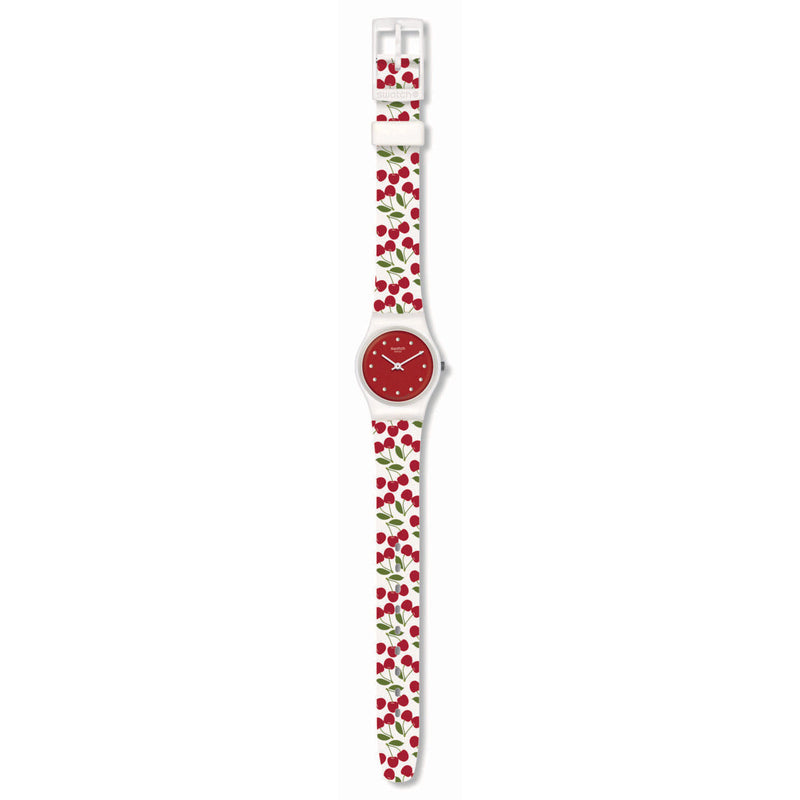 Analogue Watch - Swatch Cerise Moi Ladies Red Watch LW167