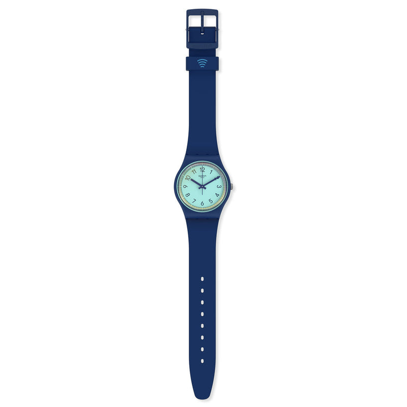 Analogue Watch - Swatch Cielpay! Ladies Blue Watch SVHN102-5300