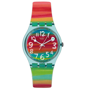 Analogue Watch - Swatch Color The Sky Core Collection Women's Red Watch GS124