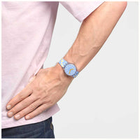 Analogue Watch - Swatch Dazed By Daisies Unisex Blue Watch SO29S100
