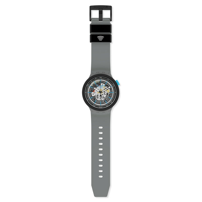 Analogue Watch - Swatch Easytippay! Unisex Grey Watch SO27M104-5300