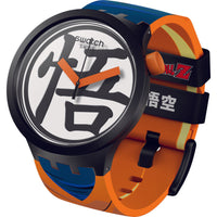 Analogue Watch - Swatch Goku X Dragon Ball Z Big Bold Men's White Watch SB01Z101