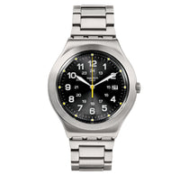 Analogue Watch - Swatch Happy Joe Lime Again Core Collection Irony Men's Silver Watch YWS439GC