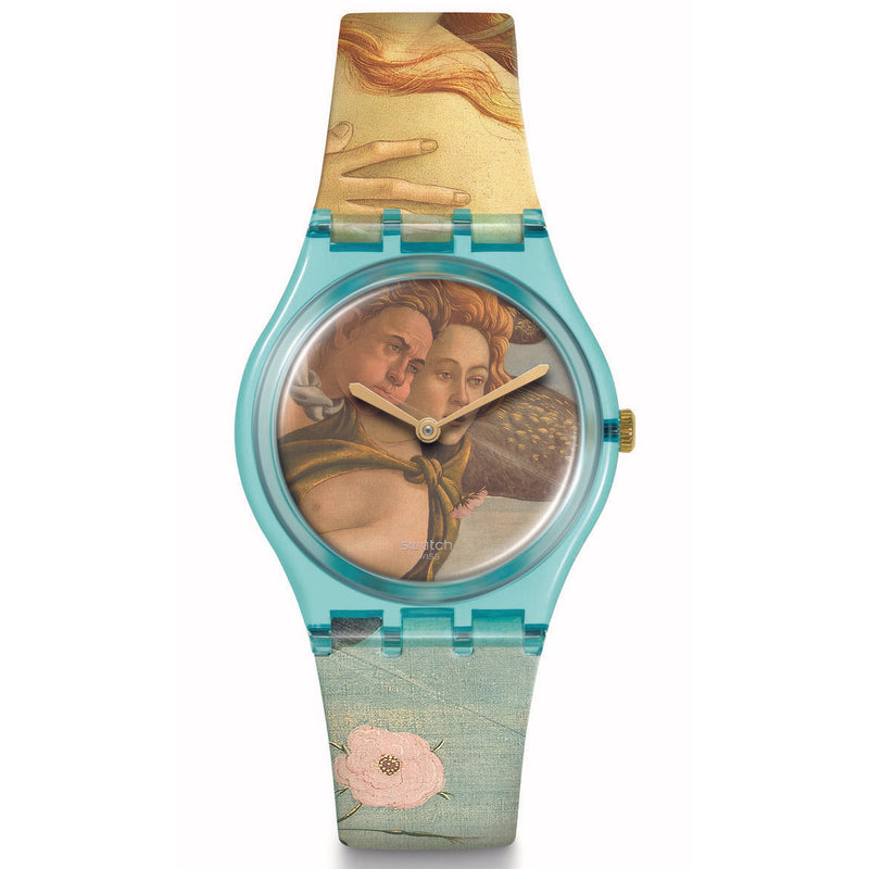 Analogue Watch - Swatch Nascita Di Venere By Botticelli Men's Swatch Brown Watch GZ360