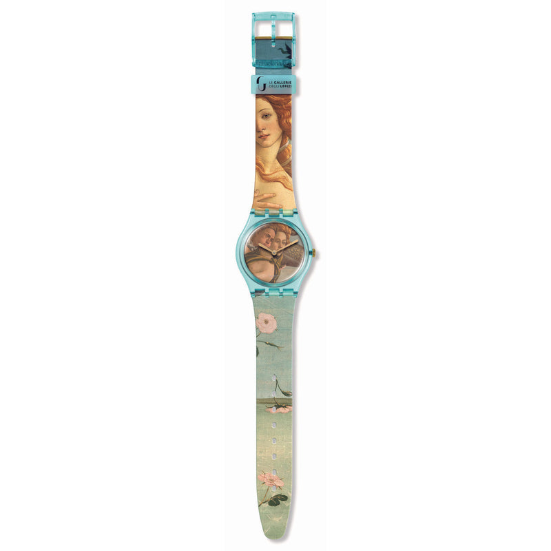 Analogue Watch - Swatch Nascita Di Venere By Botticelli Men's Swatch Brown Watch GZ360