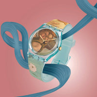 Analogue Watch - Swatch Nascita Di Venere By Botticelli Men's Swatch Brown Watch GZ360