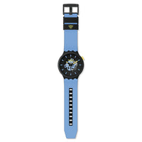 Analogue Watch - Swatch Pay! By Day Unisex Blue Watch SB03B112-5300