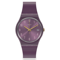 Analogue Watch - Swatch Pearlypurple Core Collection Women's Purple Watch GV403
