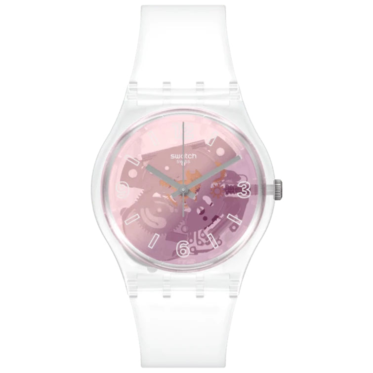 Analogue Watch - Swatch Pink Disco Fever Ladies Watch GE290