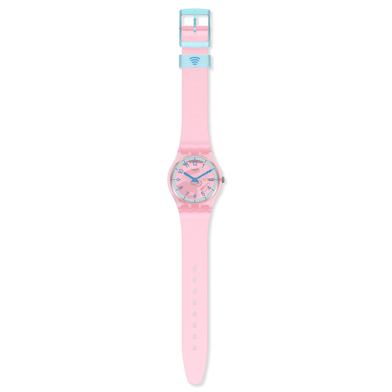 Analogue Watch - Swatch Pink Pay! Ladies Watch SVHP100-5300