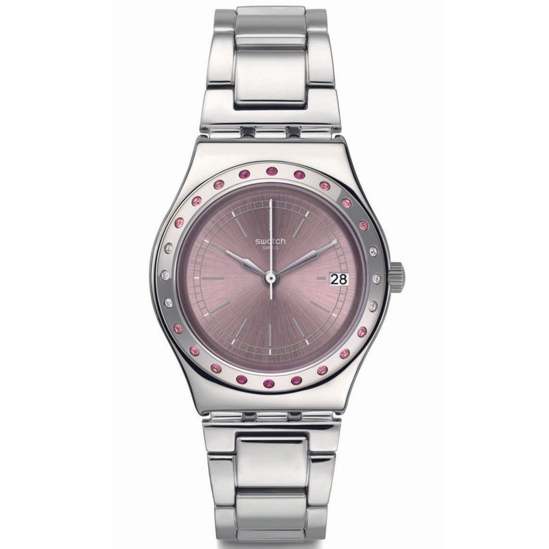 Analogue Watch - Swatch Pinkaround Ladies Silver Watch YLS455G