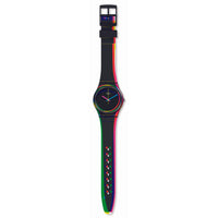 Analogue Watch - Swatch Red Shore Unisex Black Watch GB333