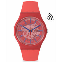 Analogue Watch - Swatch Redder Than Red Pay! Ladies Watch SO29R107-5300
