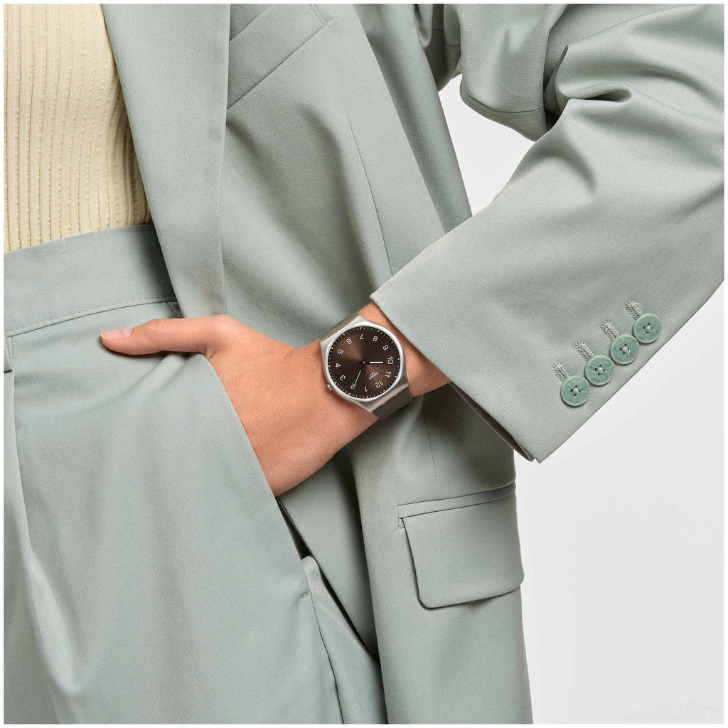 Swatch Skinearth Core Collection Skin and Irony Men's Green Watch