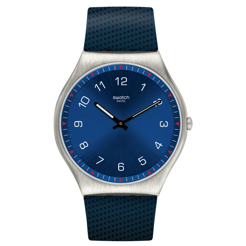 Analogue Watch - Swatch Skinnavy Core Collection Skin And Irony Men's Blue Watch SS07S102