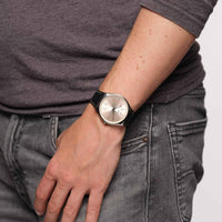 Analogue Watch - Swatch Smart Stitch Core Collection Skin And Irony Men's Black Watch SS07S118