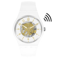 Analogue Watch - Swatch Tailsheadspay! Ladies White Watch SO32W105-5300