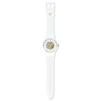 Analogue Watch - Swatch Tailsheadspay! Ladies White Watch SO32W105-5300