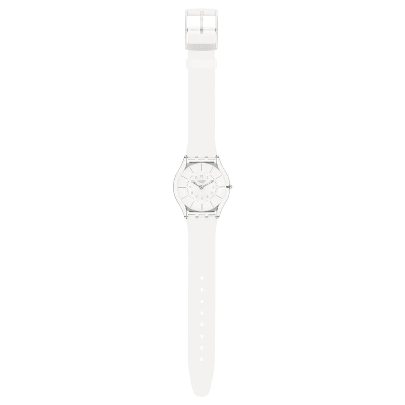 Analogue Watch - Swatch White Classiness Again Ladies Watch SS08K102-S14