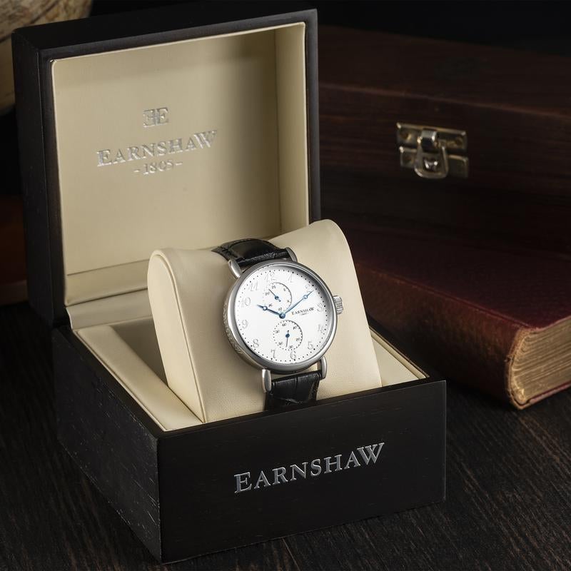 Analogue Watch - Thomas Earnshaw Men's Silver White Grand Legacy Watch ES-8091-02