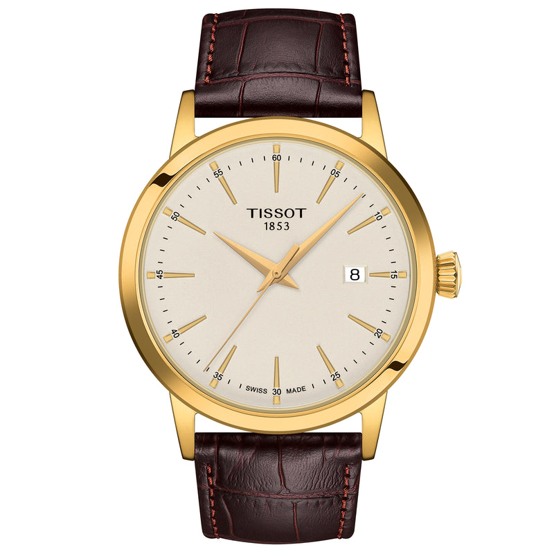 Analogue Watch - Tissot Classic Dream Men's Ivory Watch T129.410.36.261.00