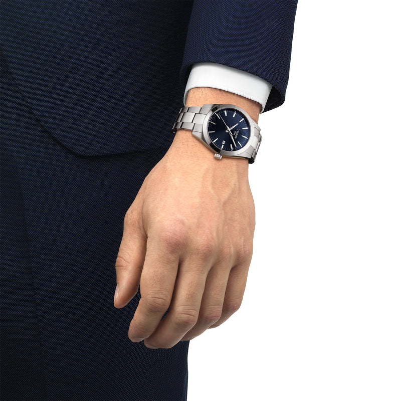 Analogue Watch - Tissot Gentleman Men's Blue Watch T127.410.11.041.00