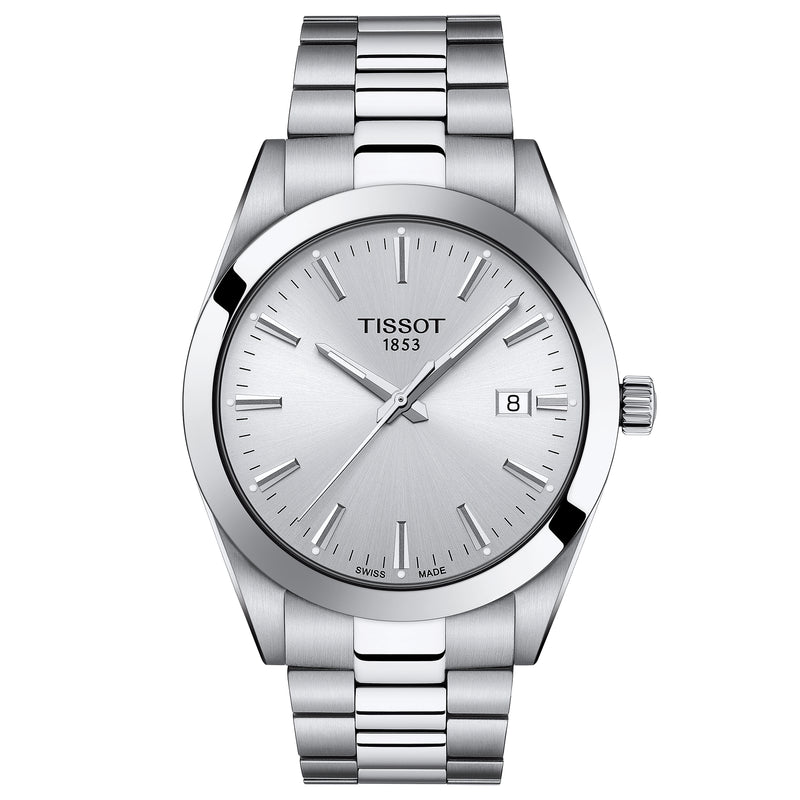 Analogue Watch - Tissot Gentleman Men's Silver Watch T127.410.11.031.00