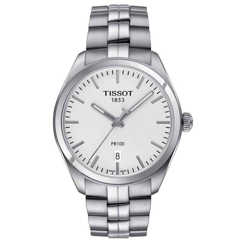 Analogue Watch - Tissot Pr 100 Men's Silver Watch T101.410.11.031.00