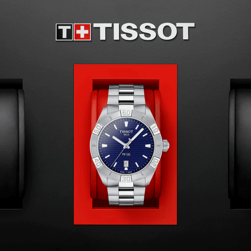 Analogue Watch - Tissot Pr 100 Sport Gent Men's Blue Watch T101.610.11.041.00