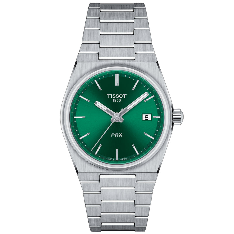 Analogue Watch - Tissot Prx 35Mm Unisex Green Watch T137.210.11.081.00