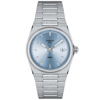 Analogue Watch - Tissot Prx 35Mm Unisex Light Blue Watch T137.210.11.351.00