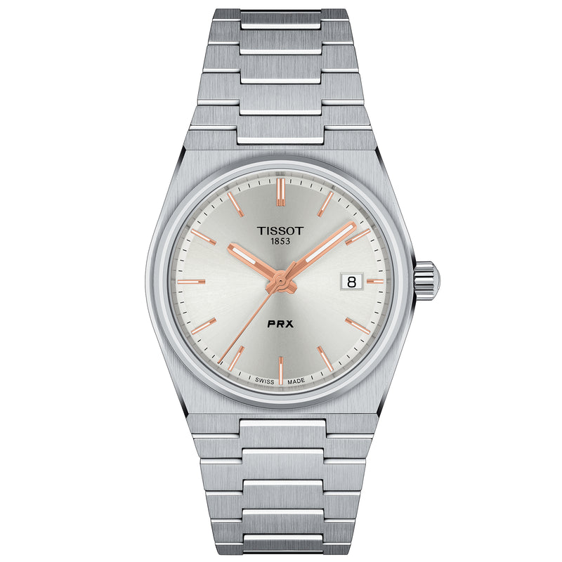 Analogue Watch - Tissot Prx 35Mm Unisex Silver Watch T137.210.11.031.00