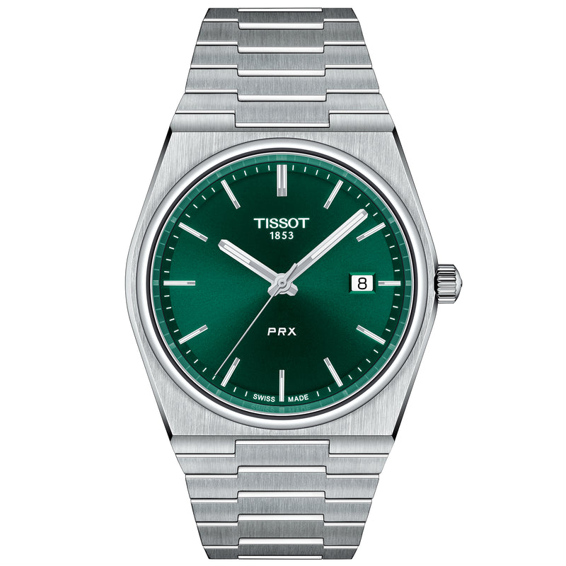 Analogue Watch - Tissot Prx Men's Green Watch T137.410.11.091.00