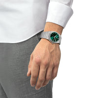 Analogue Watch - Tissot Prx Men's Green Watch T137.410.11.091.00