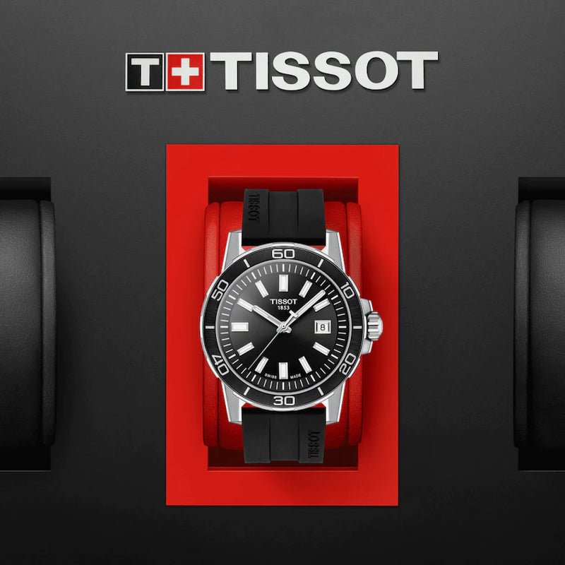 Analogue Watch - Tissot Supersport Gent Men's Black Watch T125.610.17.051.00