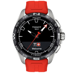 Analogue Watch - Tissot T-Touch Connect Solar Men's Black Watch T121.420.47.051.01