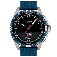 Analogue Watch - Tissot T-Touch Connect Solar Men's Blue Watch T121.420.47.051.06