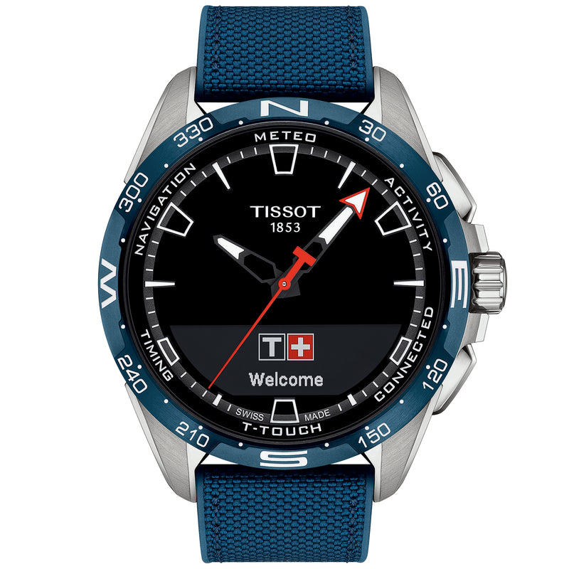 Analogue Watch - Tissot T-Touch Connect Solar Men's Blue Watch T121.420.47.051.06