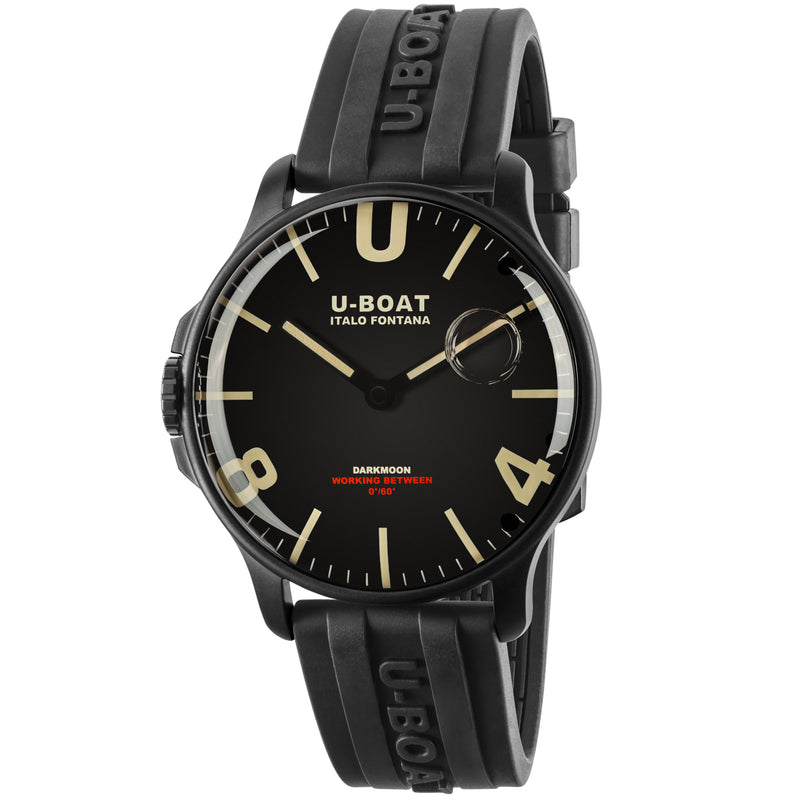 Analogue Watch - U-Boat 8464/A Men's Black Darkmoon Watch