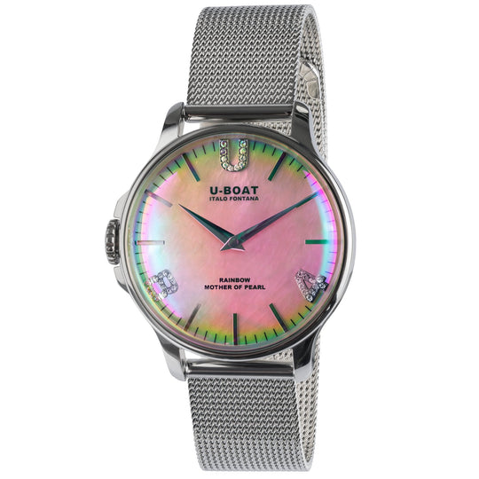 U-Boat 8472/MT Ladies Pink MOP Rainbow Watch