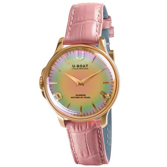 U-Boat 8473 Ladies Pink Rainbow Watch